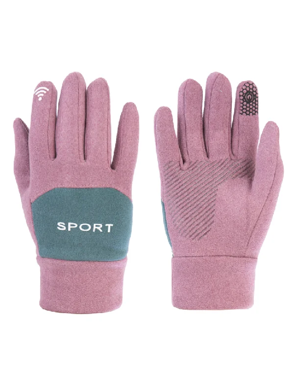 Aln Accessories Winter Skiing Gloves Purple