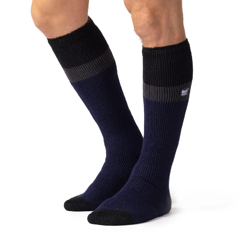 Mens Original Extra Long Ski & Snow Sports Socks - Black, Charcoal & Navy