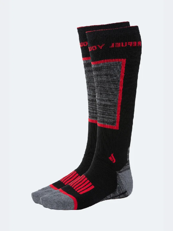 Oil And Gaz Sporty Unisex Skiing Sock Black/Red