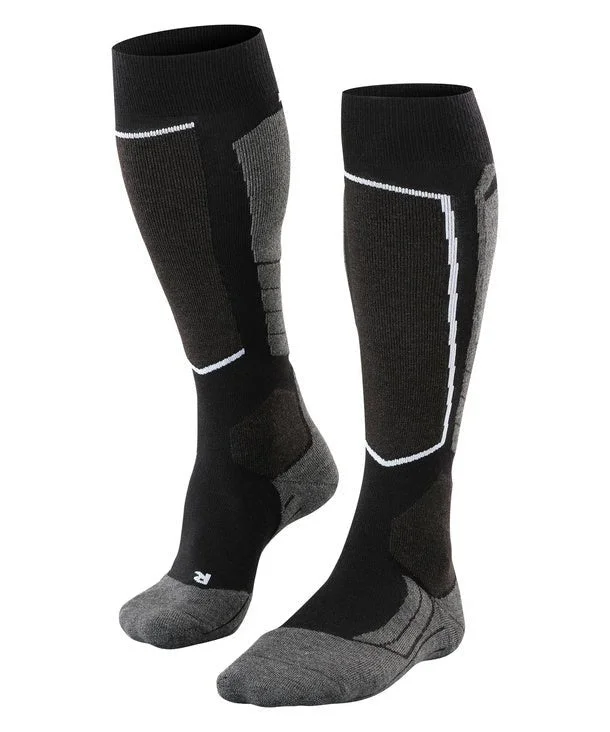 SK2 Intermediate Wool Ski Socks - Black