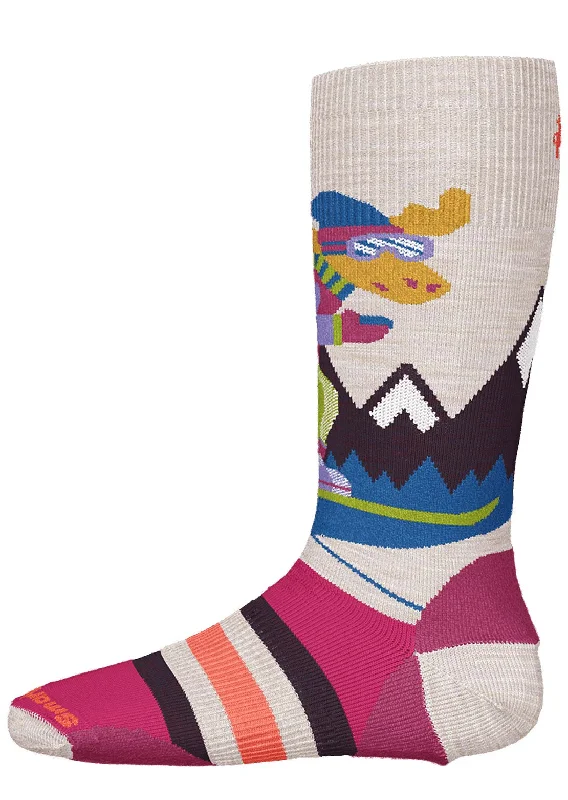 Smartwool Junior Wintersport Full Cushion Mountain Moose Pattern OTC Socks