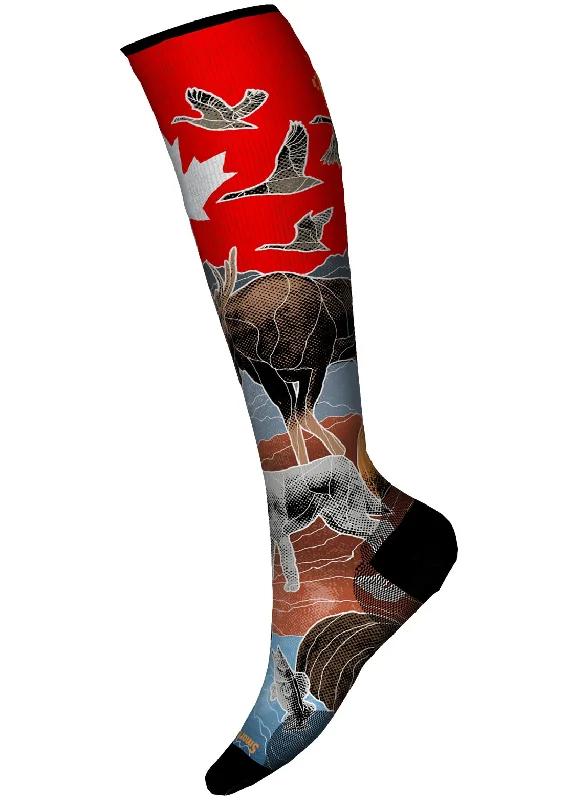 Smartwool Men's Ski Targeted Cushion Canada Print OTC Socks