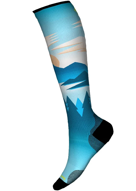 Smartwool Men's Ski Zero Cushion Chasing Mountains Print OTC Socks