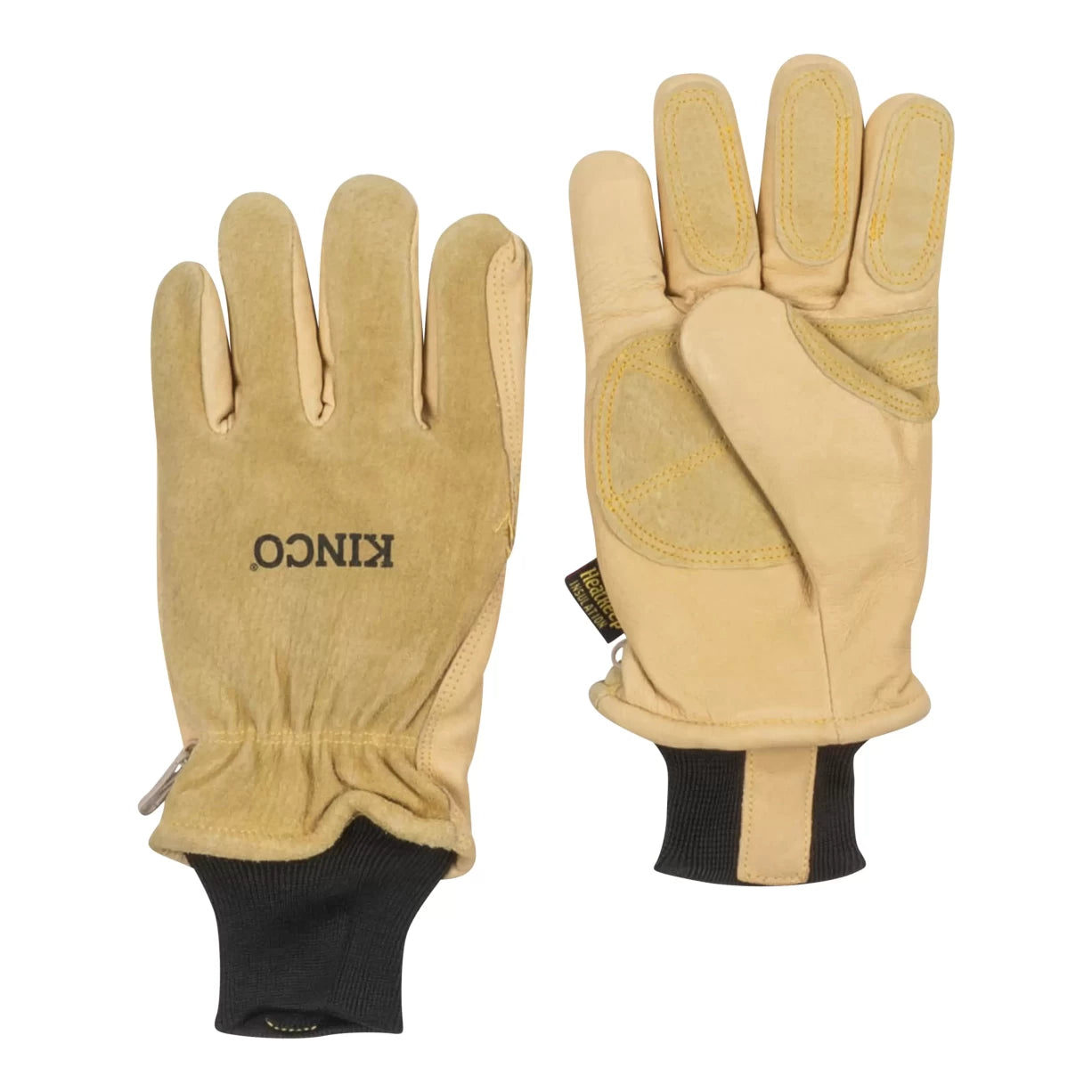 Kinco Lined Heavy Duty Premium Grain & Suede Pigskin Ski Glove with Omni-Cuff